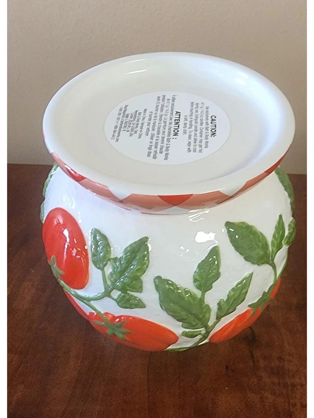 Tomato Garden Ceramic Candle Holder